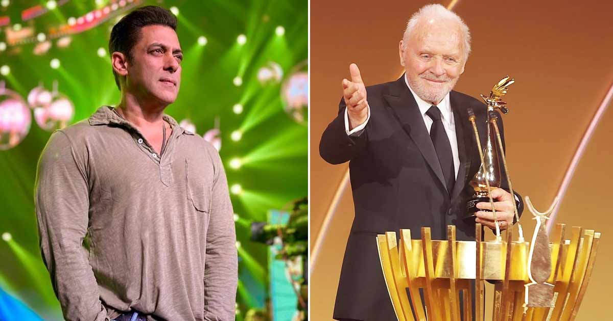 Salman Khan Strikes A Pose With Veteran Star ‘Hannibal’ Anthony Hopkins – Take A Look!