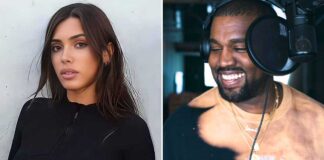 Kanye West's Wife Bianca Censori Leaves Little To Imagination Wearing A Tight Blue Top Sans Bra & Sheer Tights