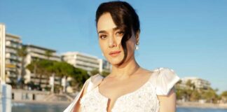 Preity Zinta Stuns In Shimmery Pink Saree At Cannes 2024