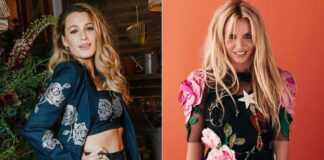 Blake Lively Pays Fitting Tribute Pop Sensation Britney Spears Donning Her Striking Multicolor Gown That Perfectly Accentuated Those Mean Curves