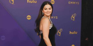Did Selena Gomez reveal her diamond-studded engagement ring at the Emmy Awards 2024?