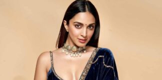 Kiara Advani Shines Like A True Bollywood Diva With Her Seductive Looks Wrapped In A Glittery Golden Saree!