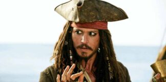 Captain Jack Sparrow skillfully evaded the British Navy, a rum bottle in hand.