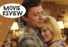 Tom Hanks and Robin Wright in a scene from the film Here, directed by Robert Zemeckis.