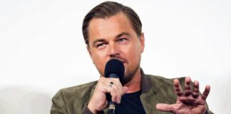 Leonardo DiCaprio is at a museum, discussing the origin of his name with his mother