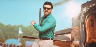 In Game Changer, Ram Charan is wearing a lungi and ready for an intense train fight sequence, hinting at high-energy action in the film