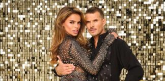 Brooks Nader goes sheer for date night with Gleb Savchenko