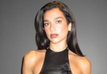 Dua Lipa Valentino Lace Catsuit