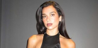 Dua Lipa Valentino Lace Catsuit
