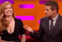 Jeremy Renner & Amy Adams Laugh Riot