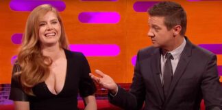 Jeremy Renner & Amy Adams Laugh Riot