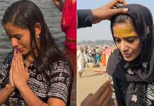 Poonam Pandey Goes "Sab Paap Dhul Gaye Mere" After Shahi Snan In Maha Kumbh