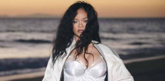 Rihanna In Red Lace Lingerie