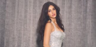 Disha Patani Looks Mesmerizing In A Sparkling Halter-Neck Mini Dress