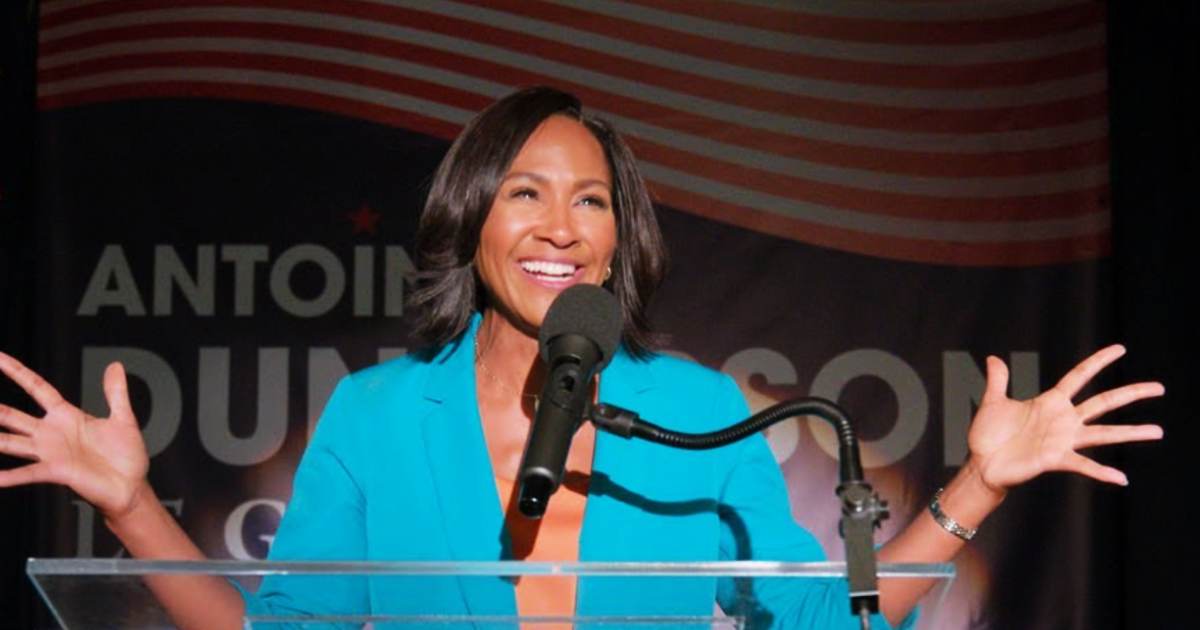 Actress Laughing During Political Satire Scene