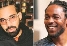 Drake And Kendrick Lamar Pose At Award Show