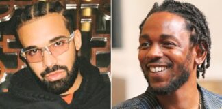 Drake And Kendrick Lamar Pose At Award Show