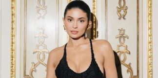 Kylie Jenner Standing Outside Beachfront Villa
