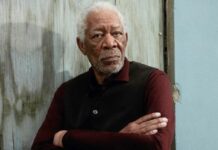 Morgan Freeman Wearing His Signature Gold Earring