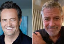Matthew Perry & George Clooney In Friends