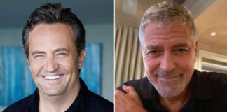 Matthew Perry & George Clooney In Friends
