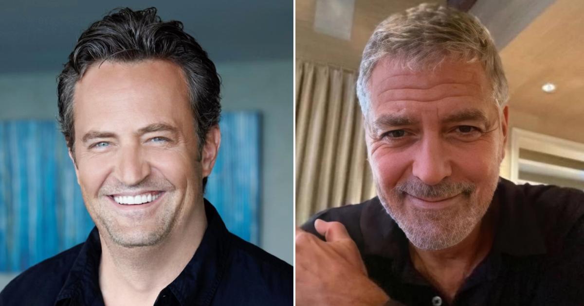 Matthew Perry & George Clooney In Friends
