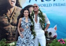 Moana World Premiere: Dwayne Johnson Channels Maui With His Iconic Hook On The Blue Carpet Dwayne Johnson at Moana World Premiere